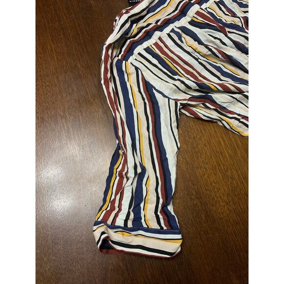 Torrid Harper Rayon 3/4 Sleeve Pullover Top Women 0 / Large Striped Retro Blouse - Picture 10 of 10